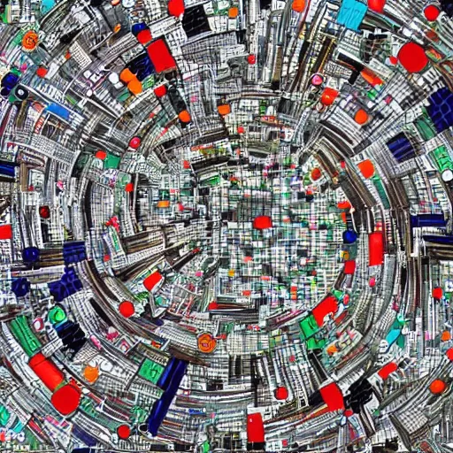 Image similar to in a world where machines have taken over, art is created by algorithms.