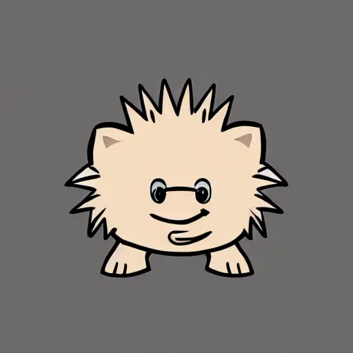 Image similar to cute hedgehog emote twitch waving lineart