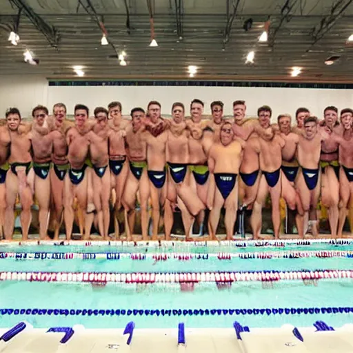 Image similar to college male athletes at swim meet