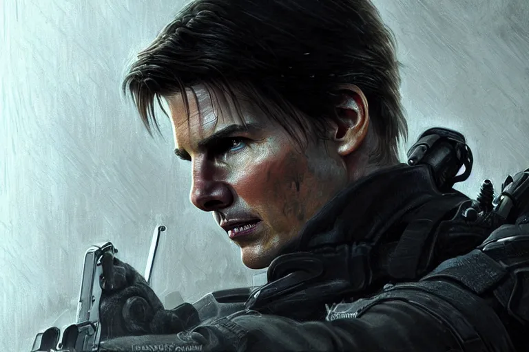 Prompt: a gaming screenshot still portrait of tom cruise in resident evil, deep focus, d & d, fantasy, intricate, elegant, highly detailed, digital painting, artstation, concept art, matte, sharp focus, illustration, dark fantasy style art, hearthstone, art by artgerm and greg rutkowski and alphonse mucha