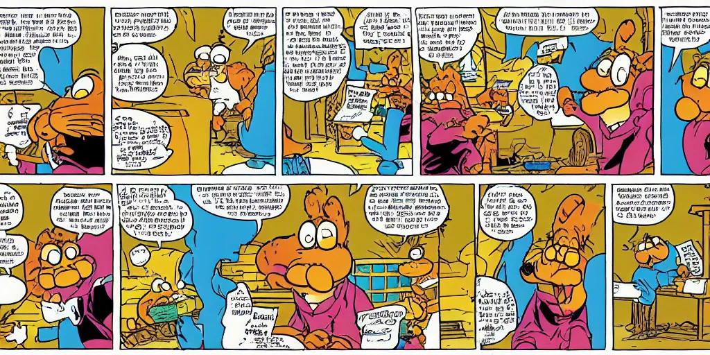 Image similar to garfield comic strip