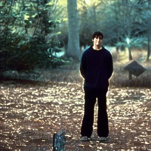 Prompt: still from (2001) Donnie Darko film