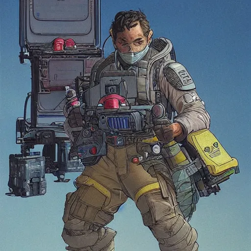 Prompt: ivan. Apex legends. Concept art by James Gurney and Mœbius.