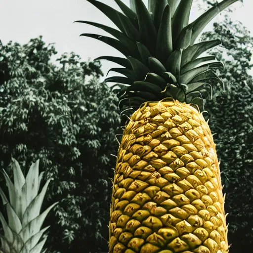 Image similar to DSLR photo of a giant mkultra pineapple