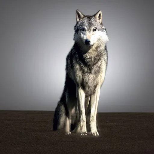 Image similar to wearwolf, tall, begging for a bowl of flour, at night full moon