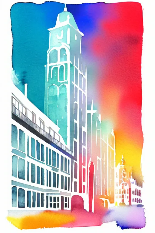 Prompt: minimalist watercolor art of kopenhagen, illustration, vector art