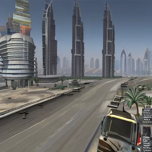 Prompt: gta : dubai, by isekai