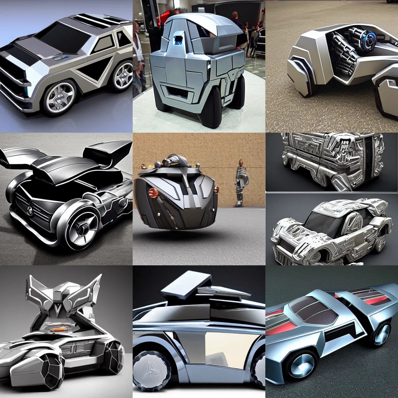 Prompt: futuristic transformer treasure chest in a form of a car