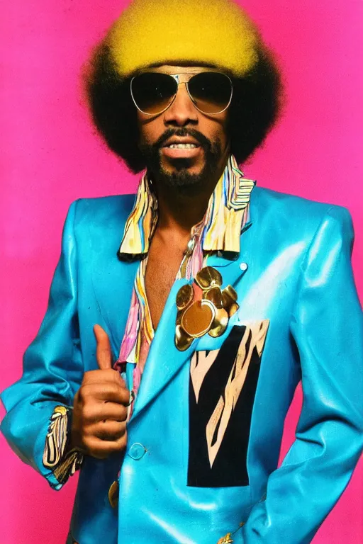 Prompt: funkiest grooviest man in the world, 70s disco jacket, photograph portrait