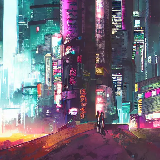 Image similar to cyberpunk art by kobe sek