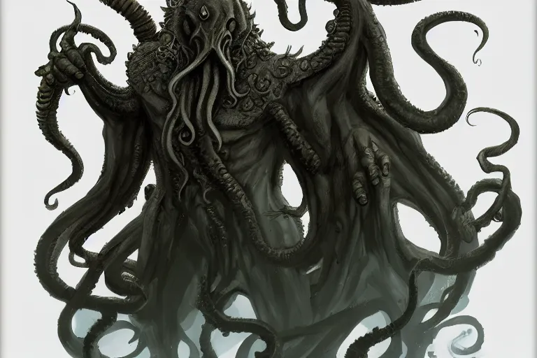 Image similar to cthulhu, dnd, magic the gathering, concept art trending on artstation,