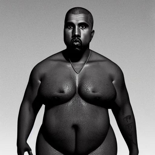 Image similar to fat kanye west, photorealistic 8 k