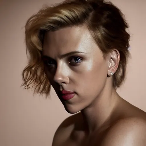 Image similar to photograph of scarlett johansson taken by david lazar, natural lighting, highly detailed face, 8 k