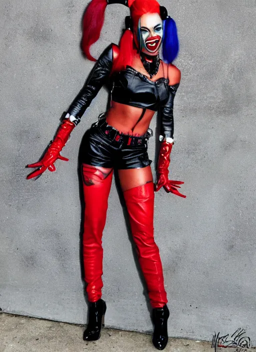 Prompt: black Harley Quinn