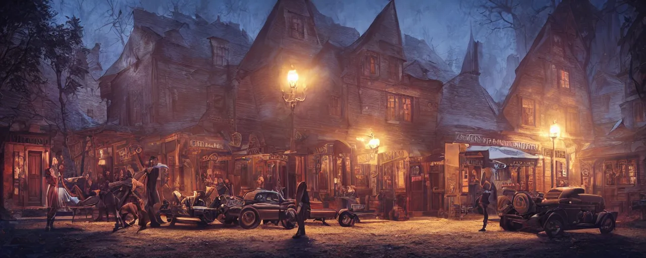 Image similar to transylvania night, callahan's crosstime saloon gameplay. most epic dramatic scene. epic cinematic hyperrealism masterpiece. realistic poster with shaded lighting by craig mallismo, artgerm, jeremy lipkin and michael garmash, unreal engine, radiant light, detailed and complex environment, digital art, art station trends