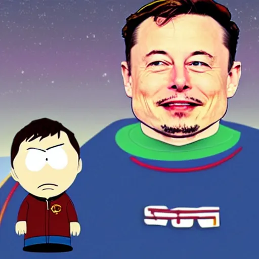 Image similar to elon musk in a south park