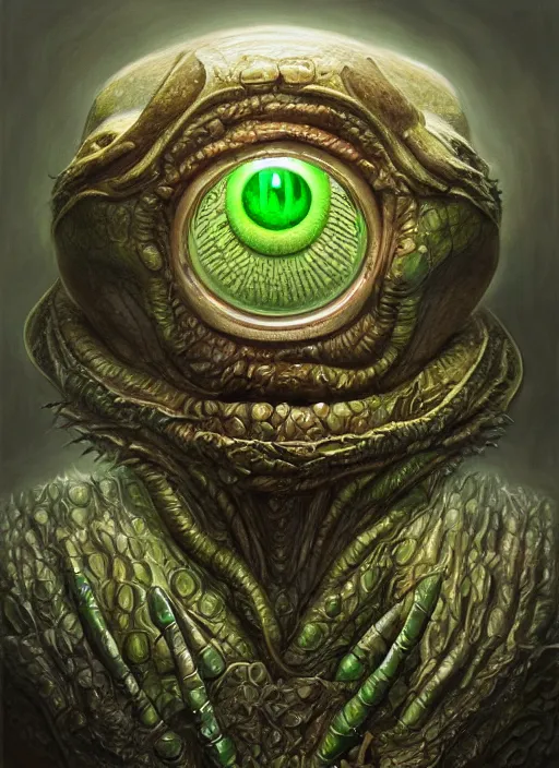 Image similar to honeydew mf doom reptile eyes, metal honeydew skin. intricate, elegant, highly detailed, centered, digital painting, artstation, concept art, smooth, sharp focus, illustration, artgerm, tomasz alen kopera, peter mohrbacher, donato giancola, joseph christian leyendecker, wlop, frank frazetta