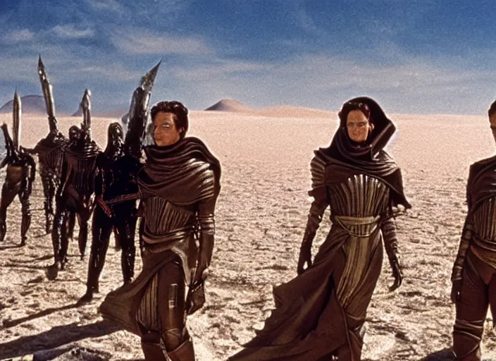 Prompt: scene from the 2 0 1 4 science fiction film dune