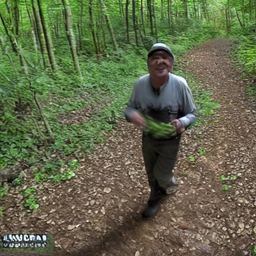 Image similar to mr. bean caught on a trail cam