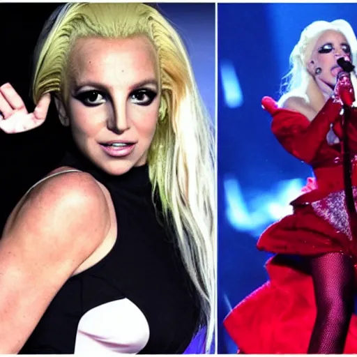 Image similar to britney vs lady gaga