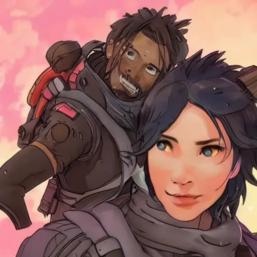 Prompt: revenant, ash, apex legends, relationship, ship, nsfw