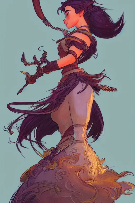 Image similar to pencil spot illustrations of various disney characters combined with a horizon zero dawn 2 aesthetic, d & d, fantasy, intricate, elegant, highly detailed, digital painting, artstation, concept art, matte, sharp focus, illustration, hearthstone, art by bridgeman and artgerm and greg rutkowski and alphonse mucha and ruan jia and conrad roset