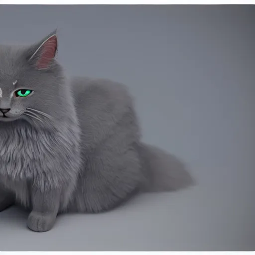 Image similar to nebelung cat, unreal engine, 4 k