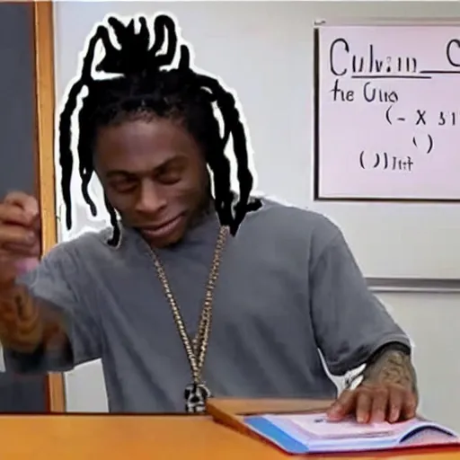 Image similar to lil wayne teaching calculus