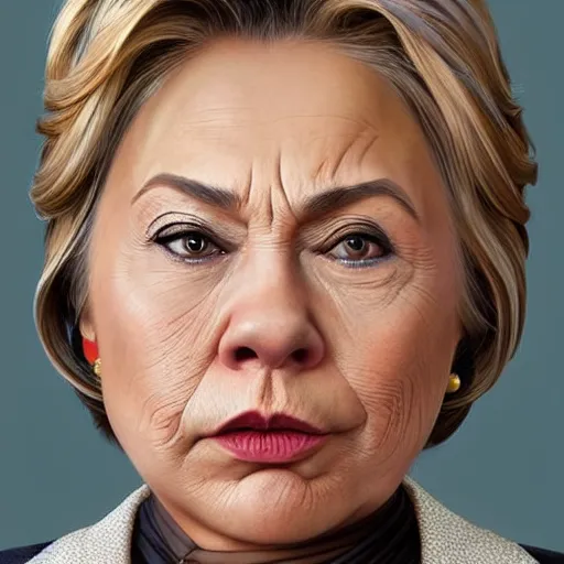 Image similar to ultra realistic illustration, roseanne barr as hillary clinton, intricate, elegant, highly detailed, digital painting, artstation, concept art, smooth, sharp focus, illustration, art by artgerm and greg rutkowski and alphonse mucha