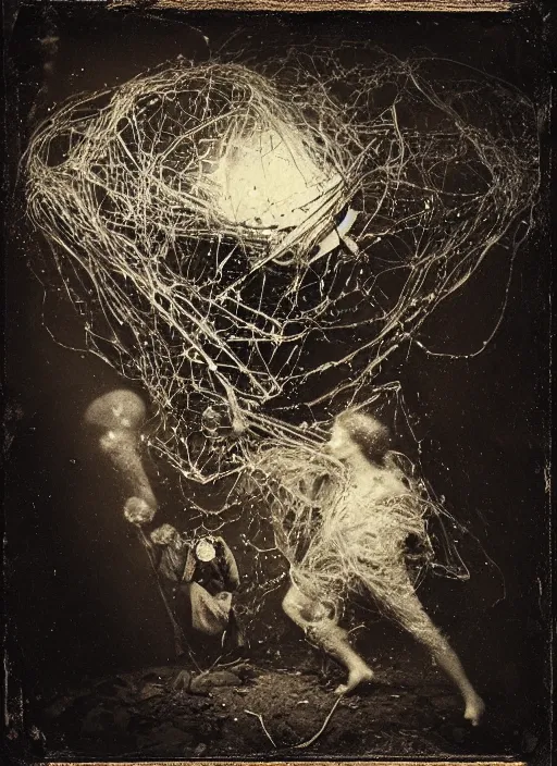 Prompt: old wetplate daguerreotype portrait of the birth of a genius, explosion of data fragments, fractal, intricate, elegant, highly detailed, parallax, leica, medium format, subsurface scattering, by jheronimus bosch and greg rutkowski and louis jacques mande daguerre