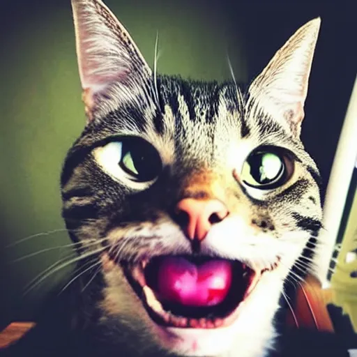 Image similar to selfie of a funny cat