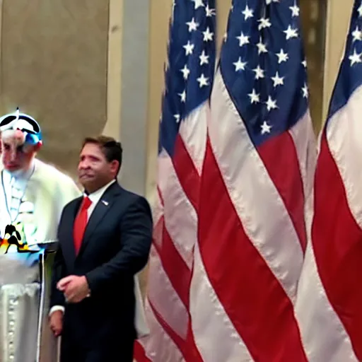 Image similar to Ron DeSantis as the Pope