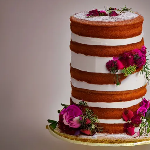 Image similar to a tripple layer wedding cake made out of pasta spaghetti, professional food photography, very detailed, 4k