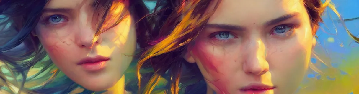 Image similar to wonderful colorful facebook banner. epic cinematic hyperrealism masterpiece. realistic poster with shaded lighting by craig mallismo, artgerm, jeremy lipkin and michael garmash, unreal engine, radiant light, detailed and complex environment, digital art, art station trends, detailed faces, detailed eyes