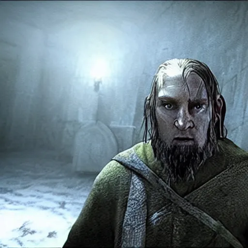 Image similar to a still of from the movie the lord of the rings : the fellowship of the ring crossover with the game outlast