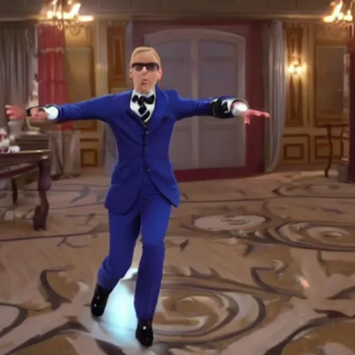 Image similar to Live Action Still of Jerma985 in Austin Powers, real life, hyperrealistic, ultra realistic, realistic, highly detailed, epic, HD quality, 8k resolution, body and headshot, film still