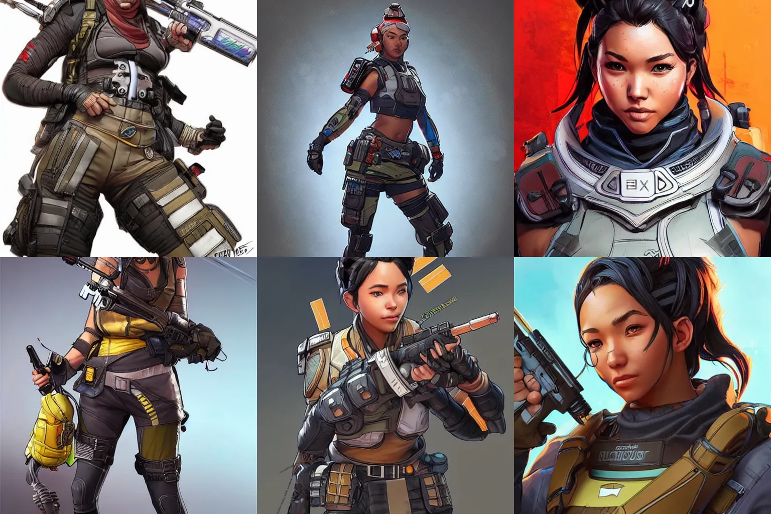 Prompt: concept art of the next Apex Legends character, art by Artgerm and Greg Rutowski.