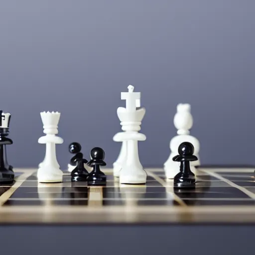 Image similar to robot playng chess, detailed