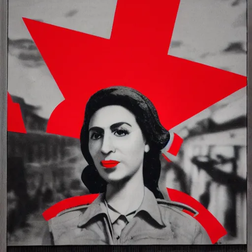 Image similar to communist anitta, constructivism, soviet style