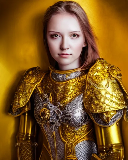 Prompt: pastel portrait of woman in shining golden armor, high production value, intricate details, high resolution, hdr, high definition, masterpiece, realistic, ultrarealistic, highly detailed, hd, sharp focus, non blurry, sharp, smooth