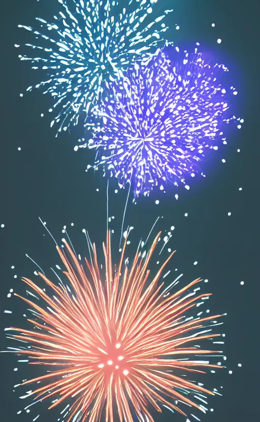 Image similar to flowers as fireworks 3d octane render, vaporwave