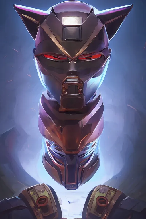 Image similar to epic mask helmet robot ninja portrait stylized as fornite style game design fanart by concept artist gervasio canda, behance hd by jesper ejsing, by rhads, makoto shinkai and lois van baarle, ilya kuvshinov, rossdraws global illumination radiating a glowing aura global illumination ray tracing hdr render in unreal engine 5