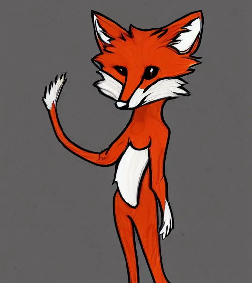 Prompt: expressive stylized master furry artist digital line art painting full body portrait character study of the anthro male anthropomorphic fox fursona animal person wearing clothes by master furry artist blotch