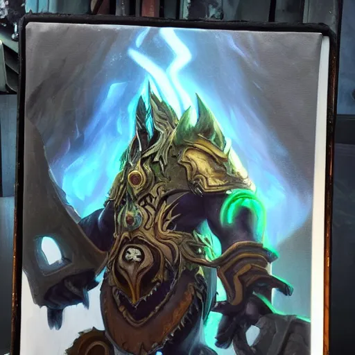 Image similar to very beautiful oil painting wraith king from dota 2,