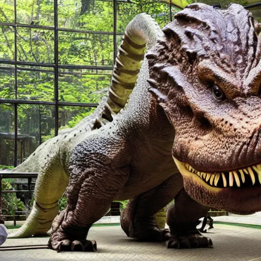 Prompt: NYTimes Bronx zoo has visiting T-Rex this weekend