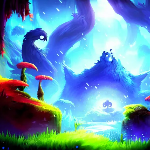 Prompt: Epic background in the style of Ori and the Blind Forest