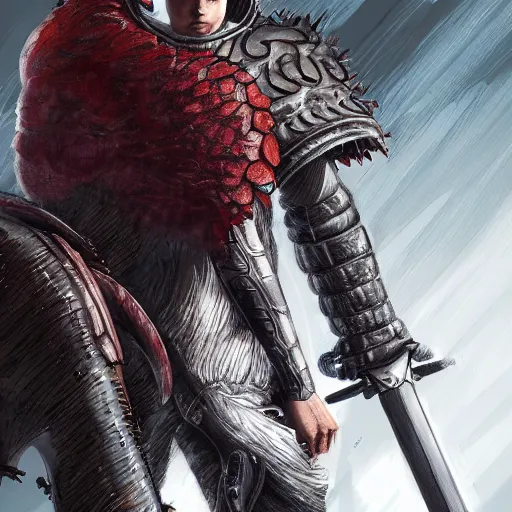 Prompt: Guts, Berserk, very detailed, artstation, digital art, masterpiece, award winning, greatsword