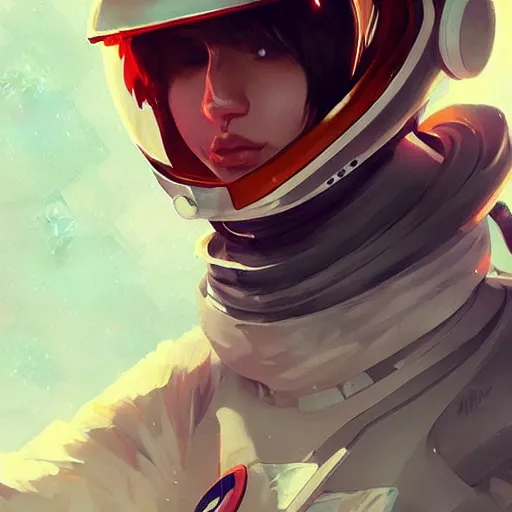 Image similar to young male spaceman illustration fantasy digital art by guweiz trending on artstation