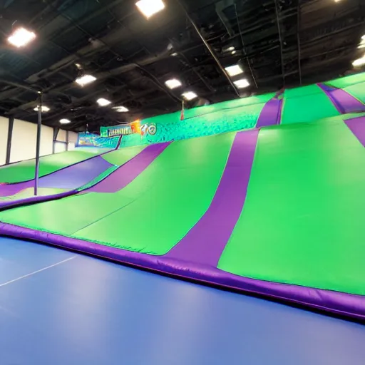 Image similar to dragons in a trampoline park