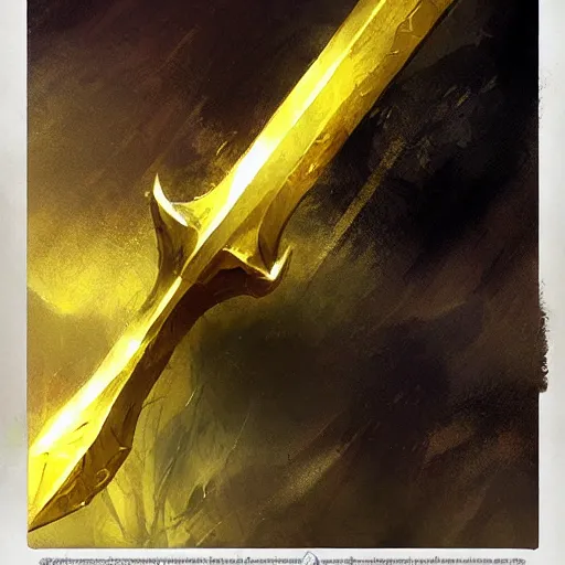 Image similar to yellow battle hammer, war hammer weapon, fantasy game weapon art by greg rutkowski, fantasy rpg style, league of legends item